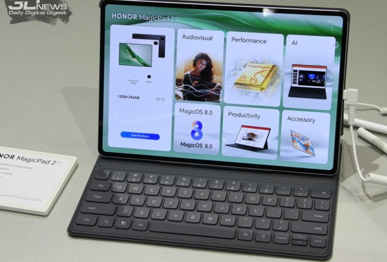 Планшет Honor MagicPad 2 с поддержкой ИИ поступит в продажу в России 24 сентября