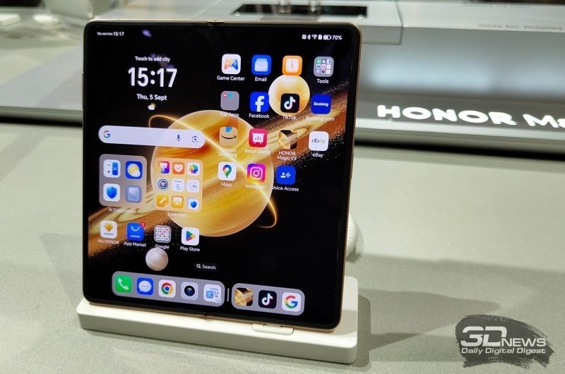 Представлена глобальная версия самого тонкого в мире складного смартфона Honor Magic V3 за €1999