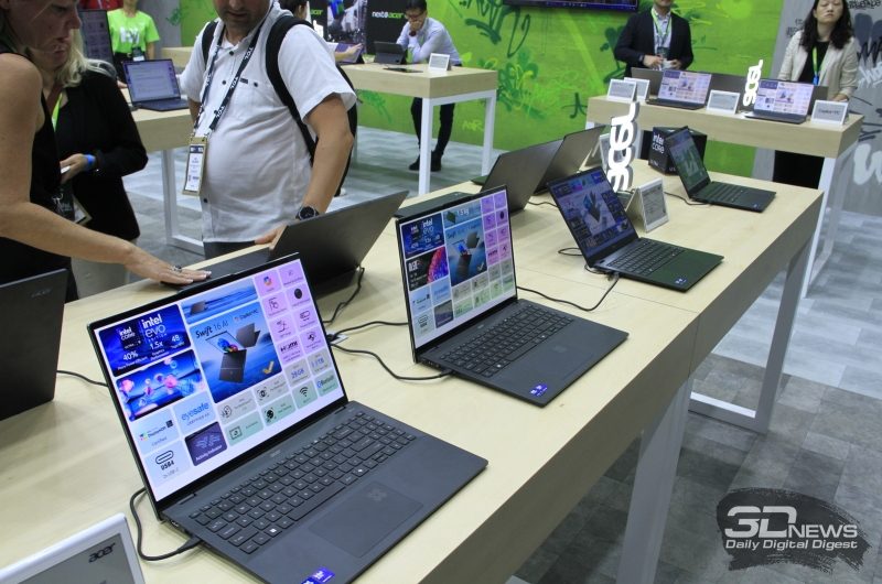 Репортаж со стенда Acer на IFA 2024: ноутбук со встроенным геймпадом, портативная консоль, ИИ-ноутбуки, самый быстрый монитор и не только